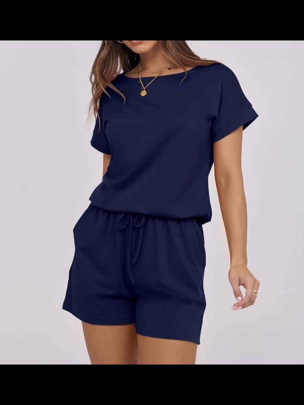 ANRABESS Romper In Navy #1314 - Picture 8 of 9